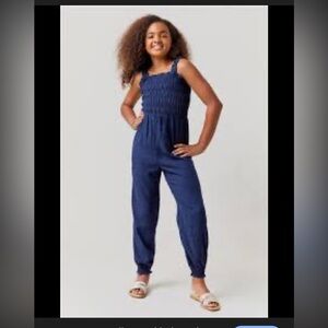 Franki Sleeveless Smocked Jumpsuit for girls Size 10